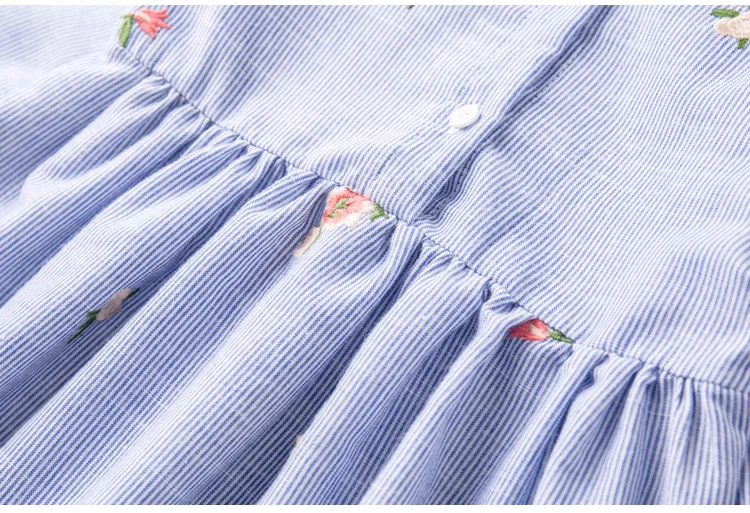QAZIQILAND Baby Girls Dress 2018 Brand Spring Long-Sleeve Princess Striped Girl Clothe Children Dresses Clothes | Детская одежда и