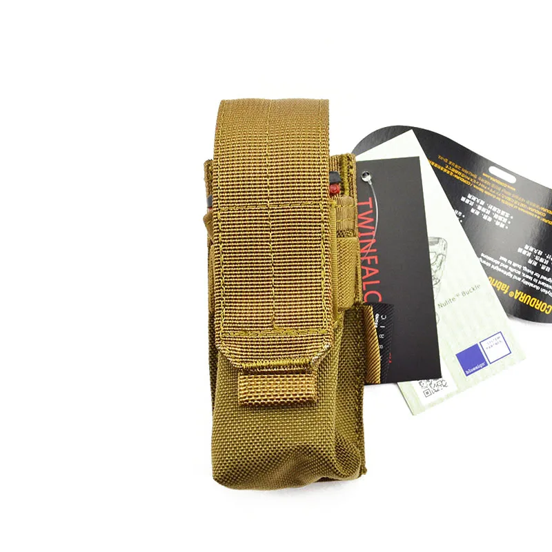 TwinFalcons тактический Молл 9 мм Пистолет подсумок для одного магазина CORDURA модульный