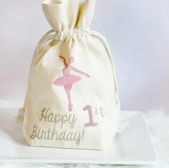 

personalize any text name date Ballerina happy birthday favor gift candy pouches party favor bags muslim candy buffets