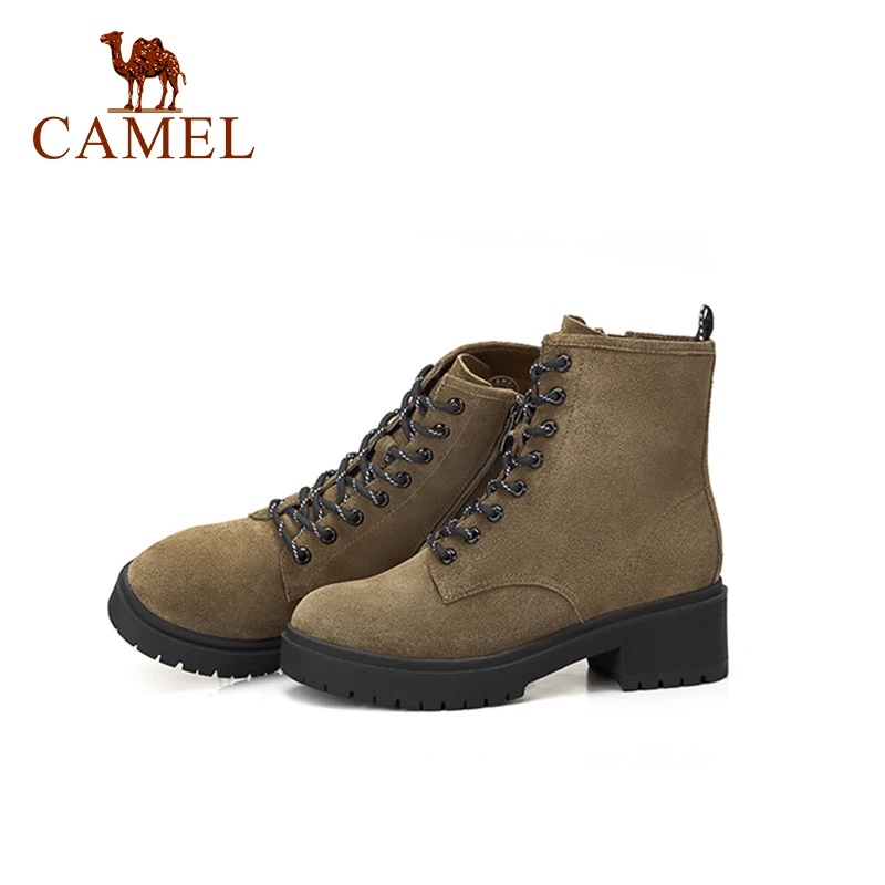 CAMEL/образцы короткие Ботинки Martin зимняя обувь в Корейском стиле ботинки на низком