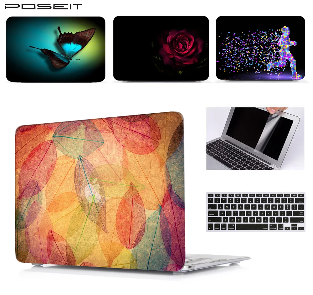Жесткий чехол для Apple Macbook Pro 13 15 Air 11 inch Touch Bar Retina 12 ноутбука|Сумки и чехлы