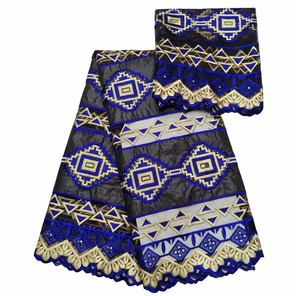Африканский Базен riche getzner 2018 Riche ткань распродажа Getzner с блузкой вышитая парча