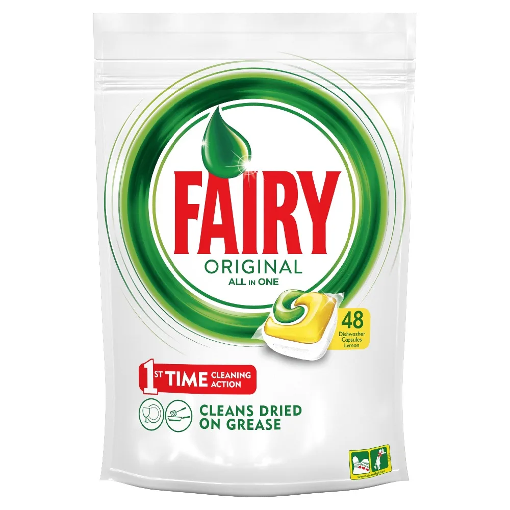 Капсулы для посудомоечной машины Fairy Original All In One Лимон (48 штук) | Дом и сад