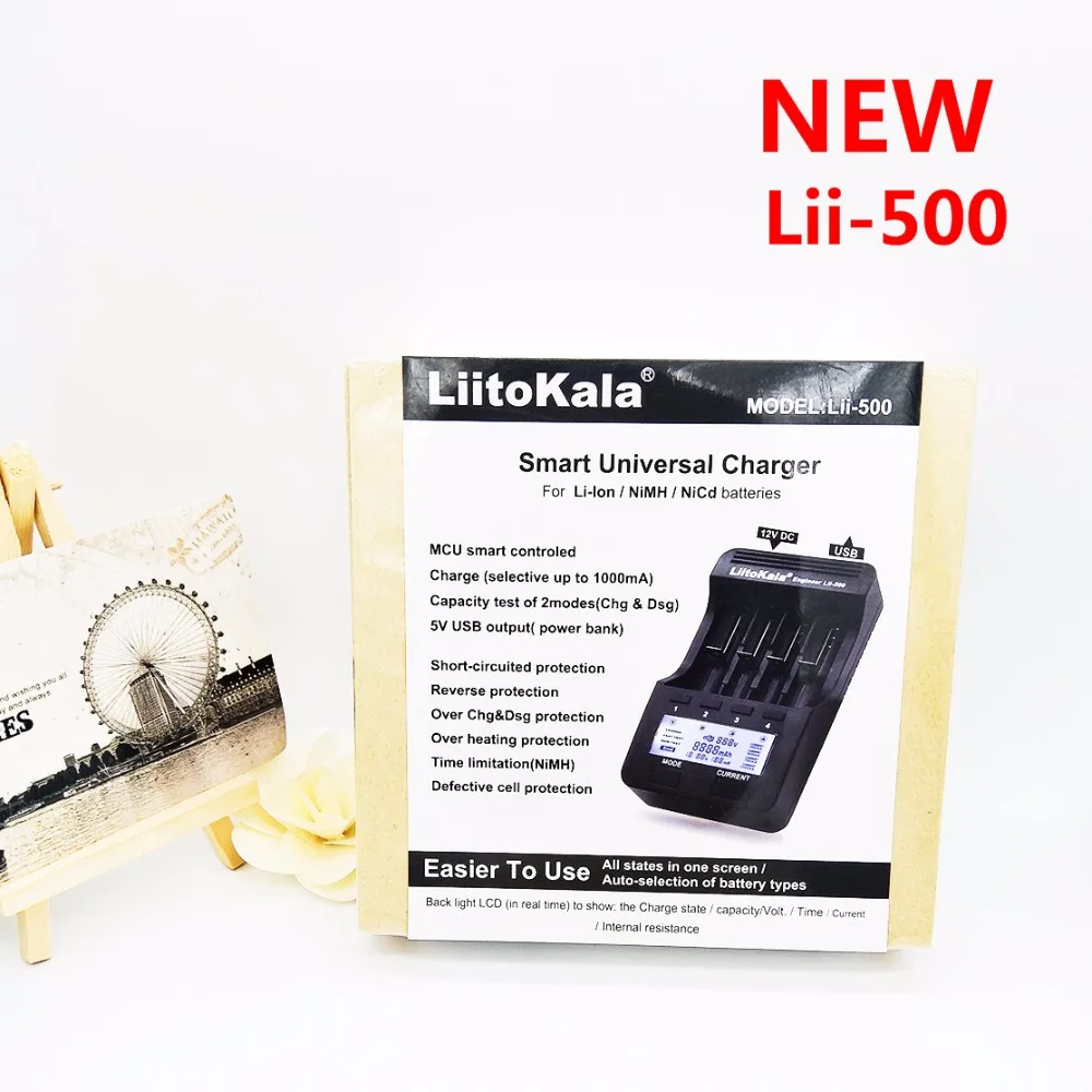 

LiitoKala lii-100 Lii-202 lii-402 lii-500 18650 battery charger 1.2V 3.7V AA/AAA 26650 10440 14500 16340 18350 smart charger