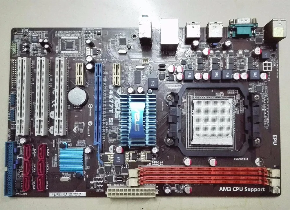 Разъем AM3 для ASUS M4A77T SI оригинальный б/у AMD 770 материнская плата DDR3 USB2.0