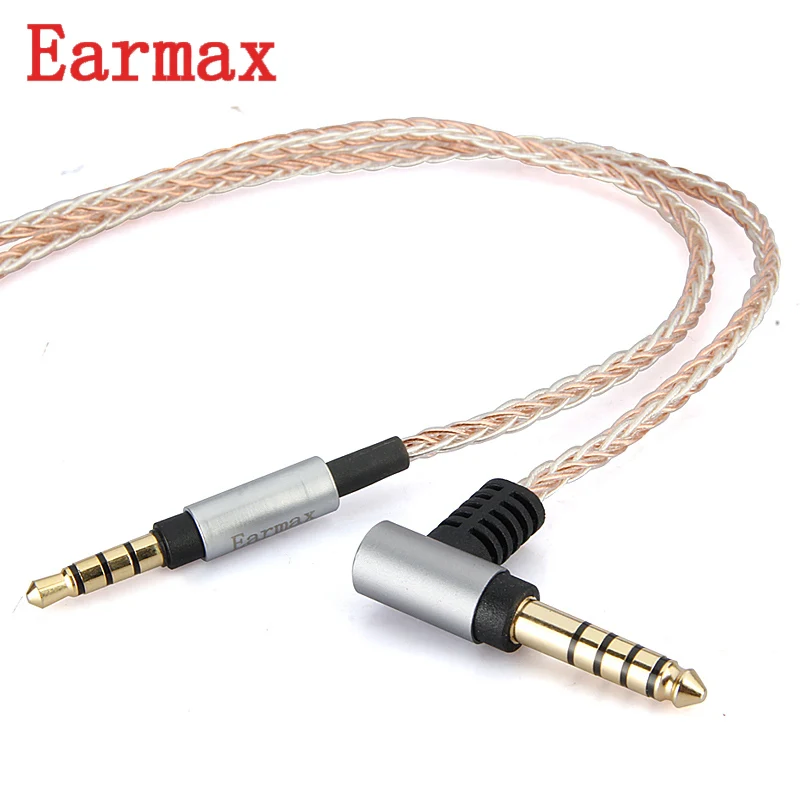 Earmax 4,4 мм кабель для наушников OCC посеребренный HIFI аудио Aux кабель обновления для Sennheiser HD650 HD600 HD580