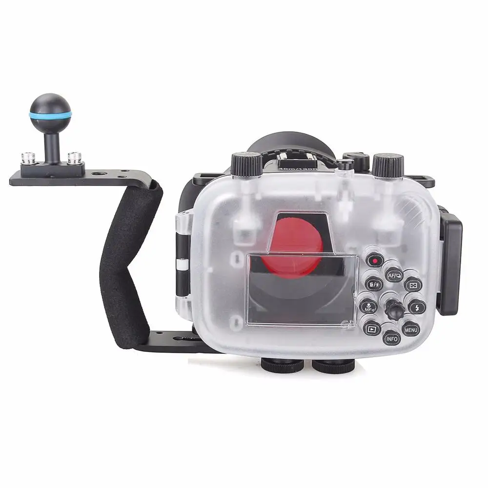 Корпус камеры Meikon 40 м/130 футов для подводного дайвинга чехол Canon G5X + 67 мм объектив