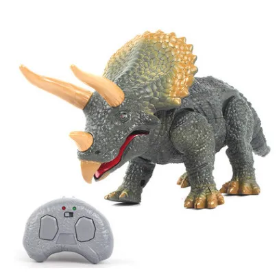 Simulated Island Jurassic will walk called remote control electric simulation Triceratops boy child dragon model Dinosaur toy | Игрушки и