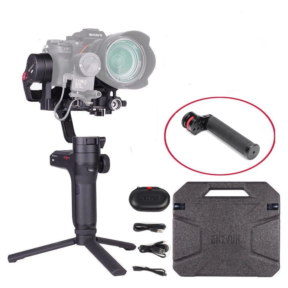 Zhiyun weebill лаборатории лаборатория 3-осевой Беспроводной передачи изображения Камера Стабилизатор Для беззеркальных Камера портативный монопод с шарнирным замком - Цвет: withhandgrip
