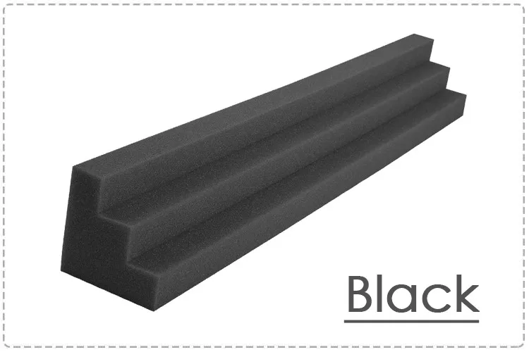 Black Arrowzoom 4,7x4,7x18,8 дюймов(12x12x48 см) угловой Клин бас ловушка студия Звукопоглощающая акустическая пена стены - Цвет: Black