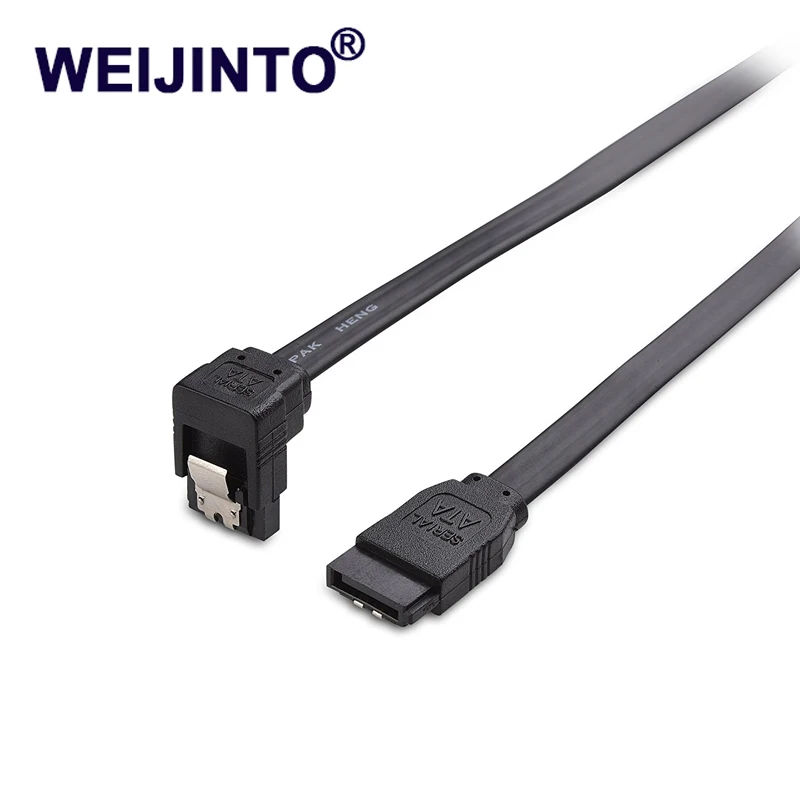 WEIJINTO 90 градусов правый угол модное прямое 6 0 Гбит/с SATA III кабель 7pin sata3 45 см |