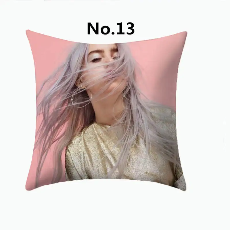Наволочка для подушки из полиэстера с принтом Billie Eilish декоративные дома