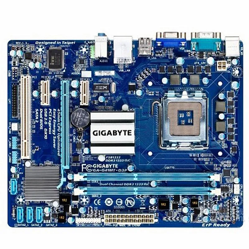 Для Gigabyte GA G41MT S2 S2P D3P G41 системная плата G41M D3 LGA 775 DDR3 8G SATA2 USB2.0 Micro ATX|lga ddr3|775 ddr3g41 motherboard