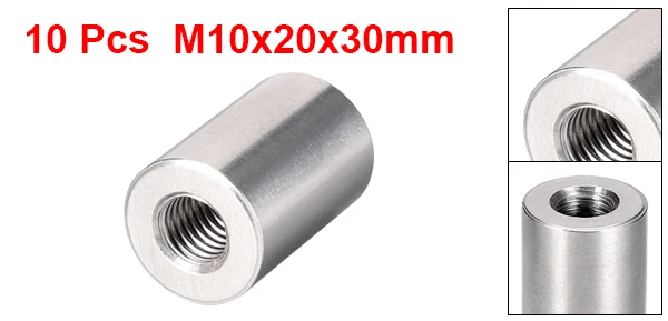 size 7 Uxcell5pcs10pcs круглый соединитель гайка M5/6/8/10/12/14/16x12/15/20/25/30 мм Высота РУКАВА стержень серьги-гвоздики гайка из нержавеющей стали 304 гайки - Цвет: size 7