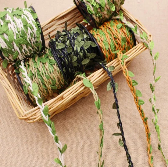 5 м искусственные растения лоза пеньковая веревка стена Рождественский Декор |