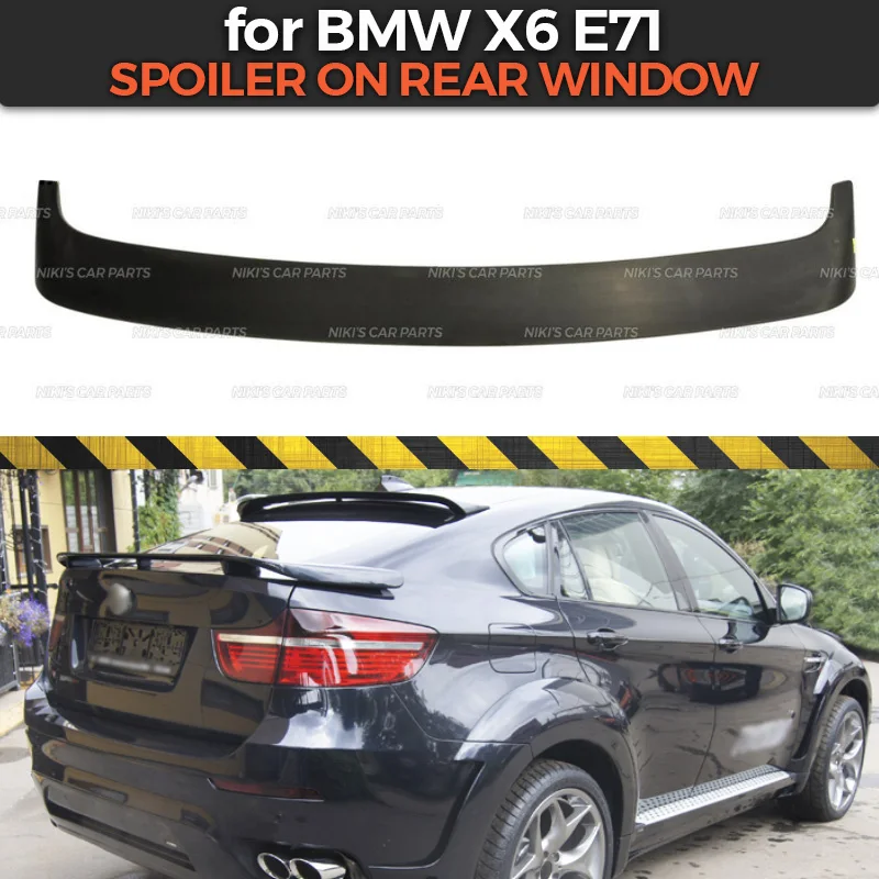 Чехол спойлер для BMW X6 E71 2008 2014 на заднее окно из АБС пластика|Хромирование| |