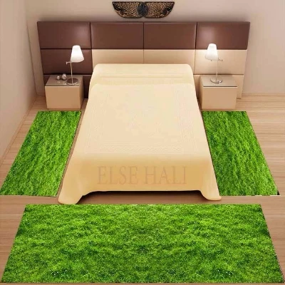 Еще 3 предмета зеленая трава напольная цветочная дизайн 3d принтом нескользящие