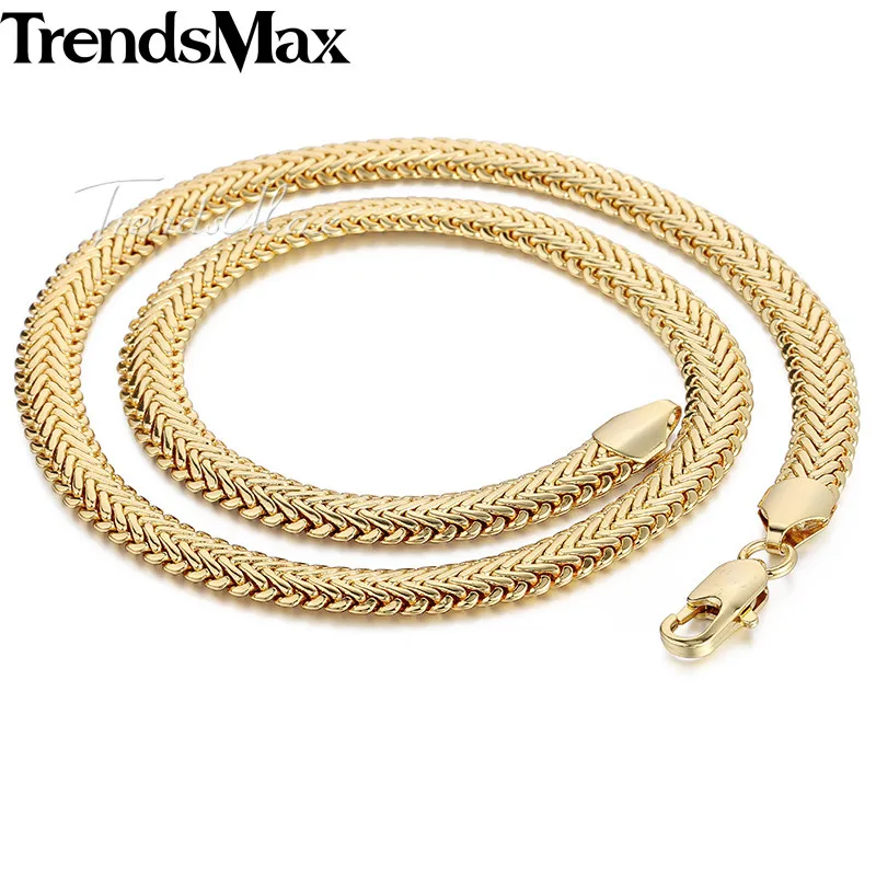 Ожерелье Trendsmax Wo для мужчин и женщин колье с цепочкой в виде змеи елочки лисий