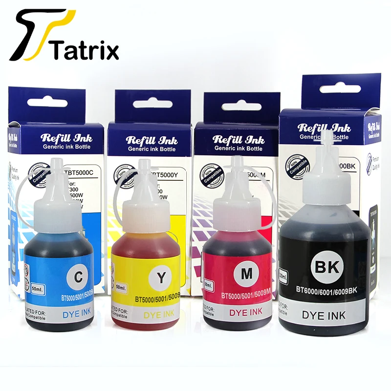 Tatrix 4x100ML Новые красящие чернила BT6000/6001/6009 Набор для заправки чернил Brother