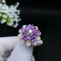 kjjeaxcmy boutique jewelry 925 pure silver amethyst girl ring