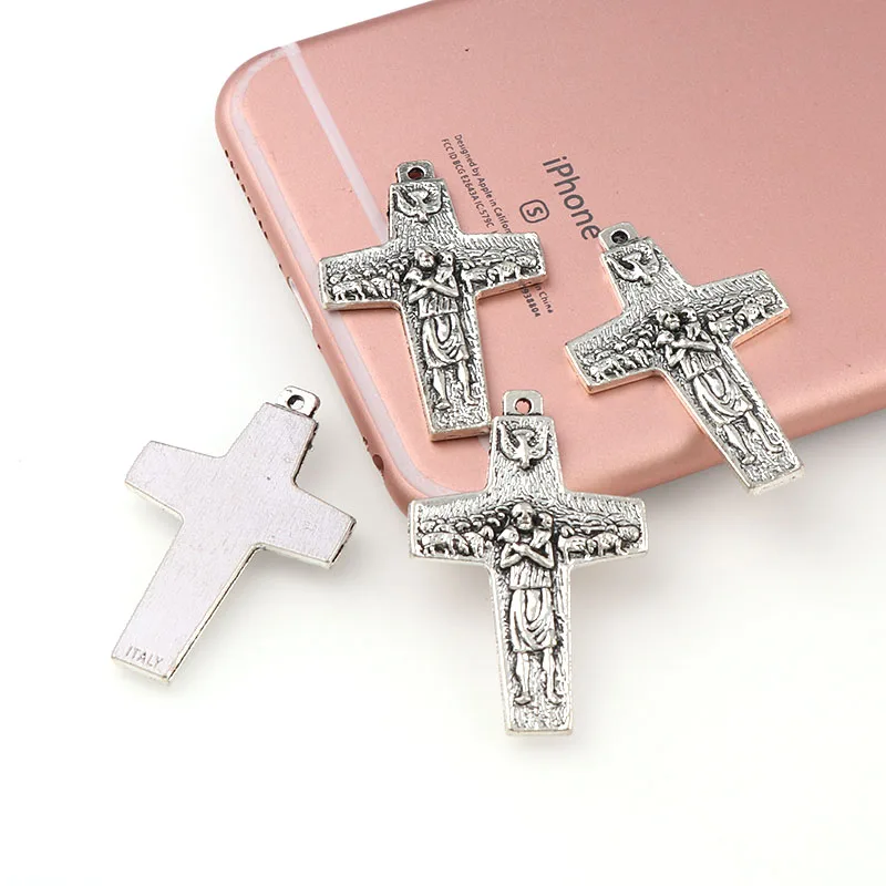 Посеребренные ювелирные изделия с распятием Иисуса христианские кресты
