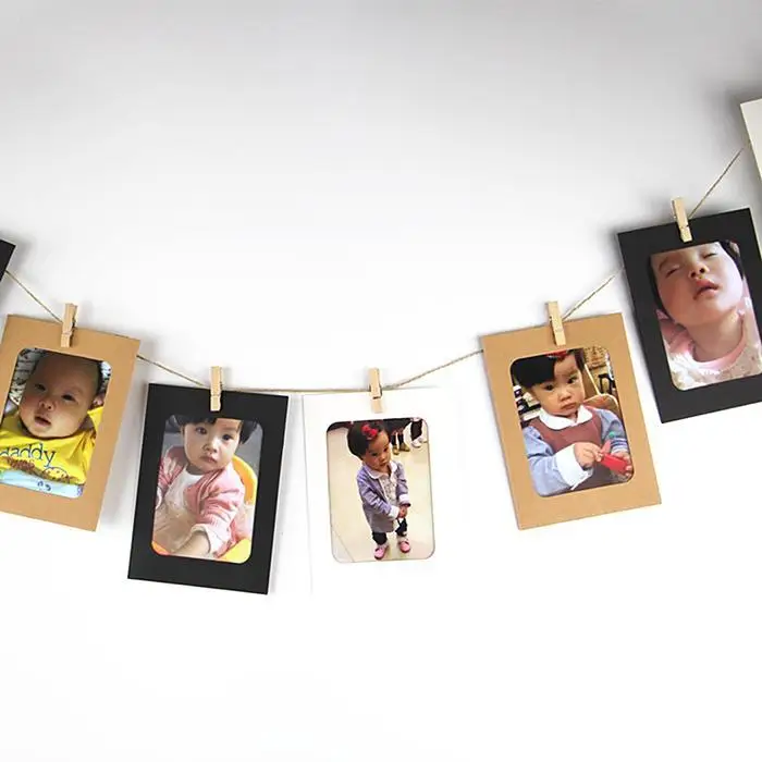 10 шт. DIY бумажные фото настенные картины фоторамки для альбома новые зажимы