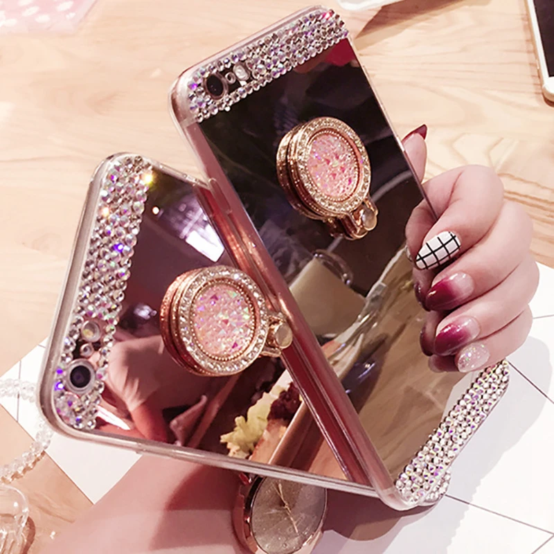 

For Coque iPhone 5S 6S 6 7 8 Plus X Case Funda Diamond Glitter Mirror Soft TPU Silicone Case Cover for iPhone 5 6 7 8 X XS Max