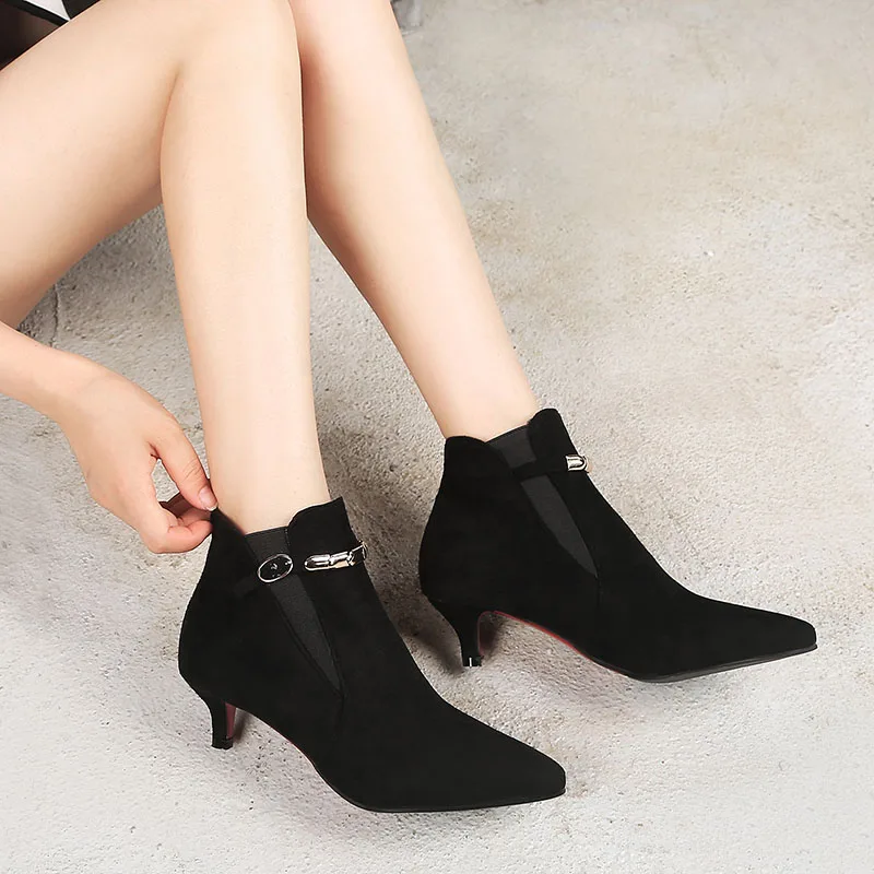 Красные эластичные ремешки искусственные тонкие низкие каблуки 2018 женские