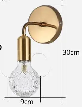 Wall lamp Простой Модный латунный настенный светильник, светодиодный настенный светильник для спальни, винтажный настенный светильник для винной бутылки, потолочный светильник для столовой, современный подвесной светильник - Цвет абажура: Wall lamp