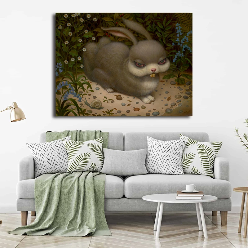 Спящий кролик Марион Пек Холст Картина гостиная домашний декор Современное