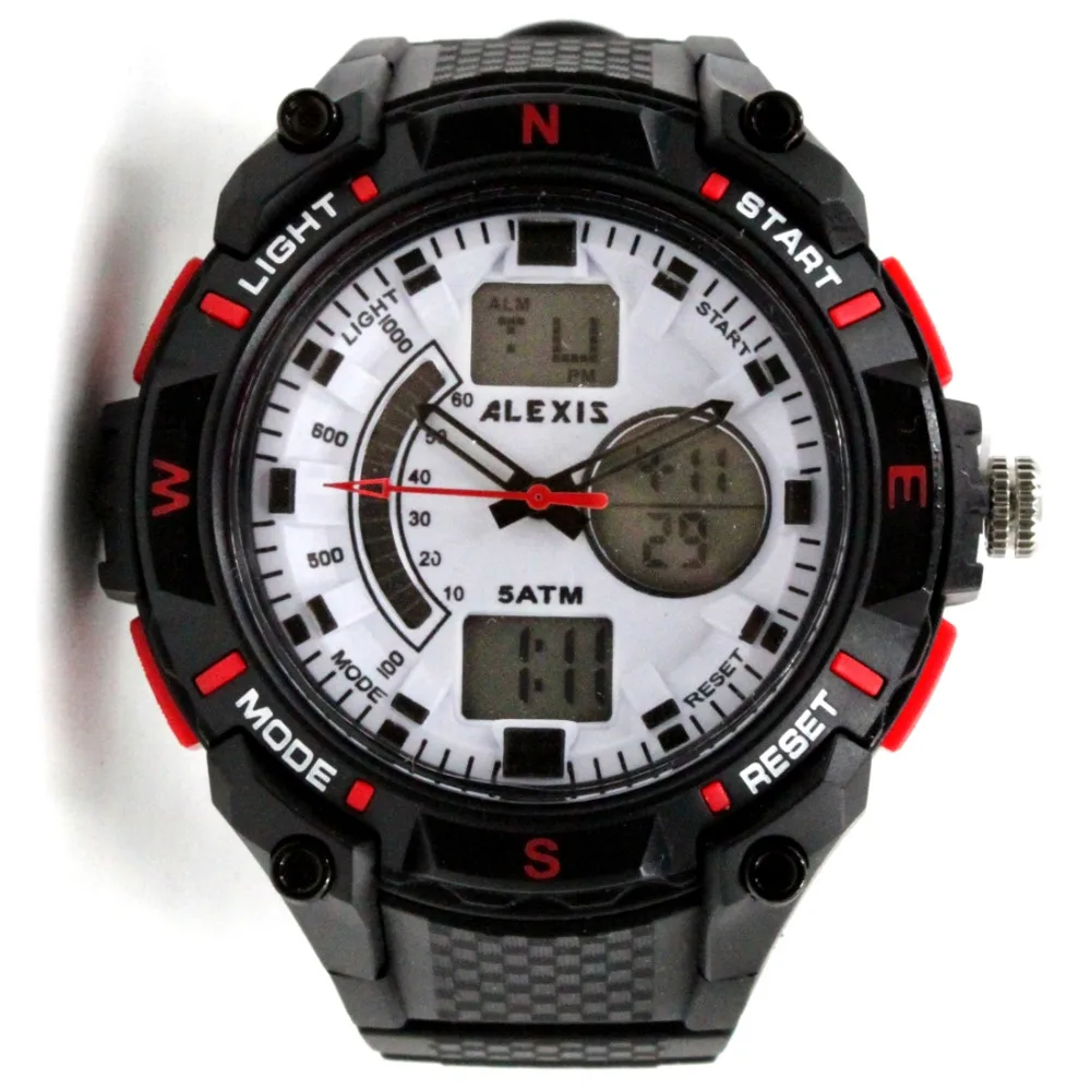 Часы Alexis AW804 мужские аналоговые цифровые водонепроницаемые с датой и календарем