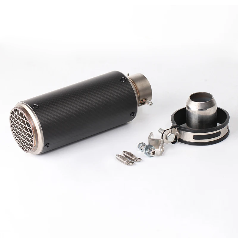 

Universal 51mm Motorcycle Exhaust Pipe Model High Quality Carbon fiber Muffler Racing Exhaust With Sticker For Kawasaki CBR400