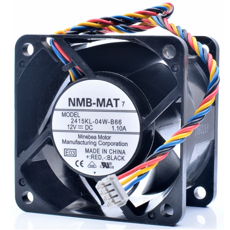Оригинальный 2415KL-04W-B66 6 см 6038 дюйма 60x60x38 мм 12 В 1.10A охлаждающий вентилятор для