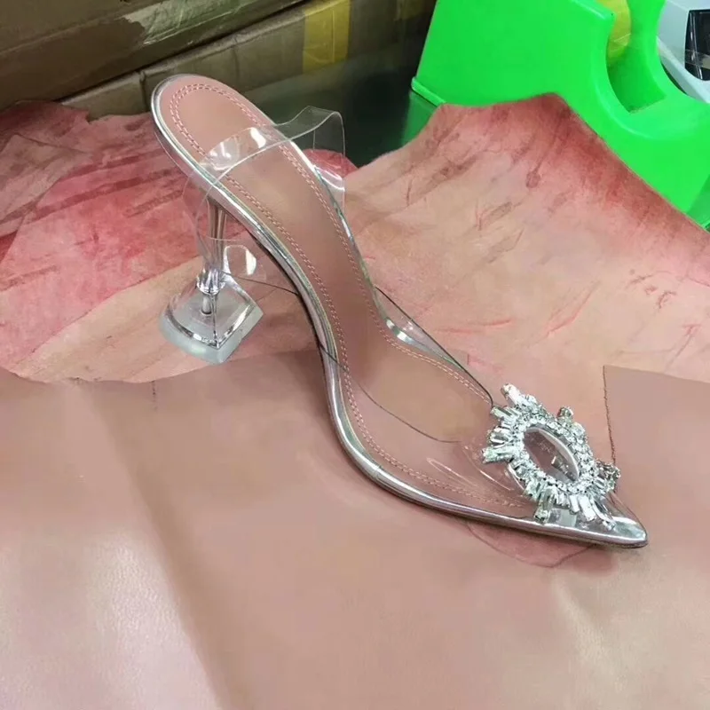 New Design Women Transparent Sandals Gladiator Crystal Bling Shoes Wedding Party 2019 | Обувь