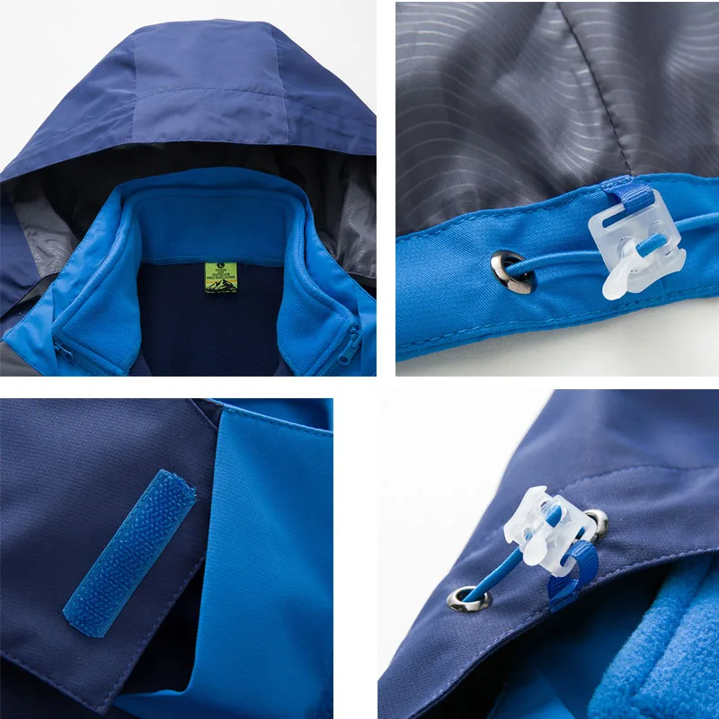 Winter 2 Pieces Thermal Softshell Fleece Woman Jackets Outdoor Waterproof Couples Coat Hiking Trekking Skiing Climbing Man Coats | Спорт и