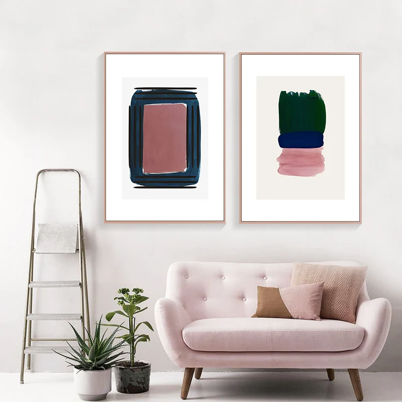 SD LINLEEHON Nordic Color Wall Art Canvas Poster and Print Painting Abstract Decorative Picture for Living Room HomeDecor | Дом и сад