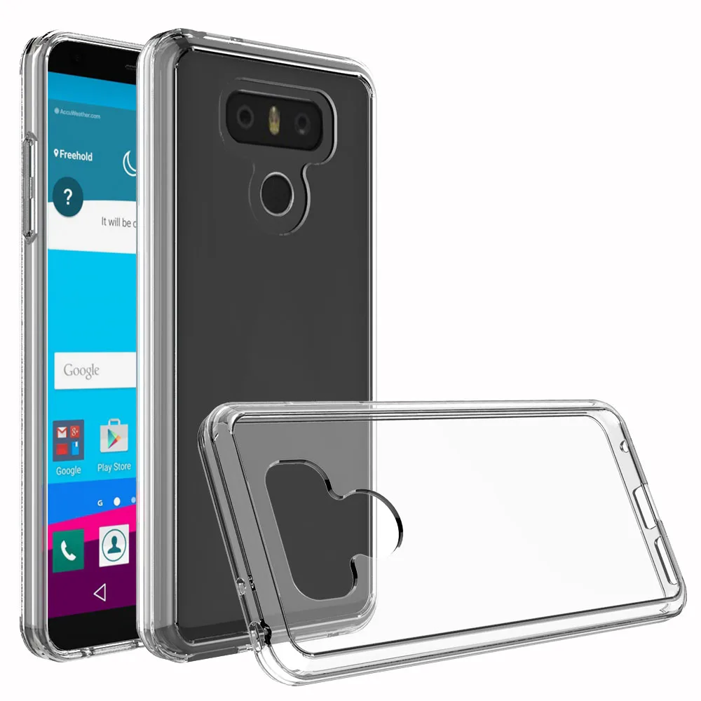 Estuyoya чехол совместимый с бампером LG G6 из ТПУ Прозрачный поликарбонатный жесткий +