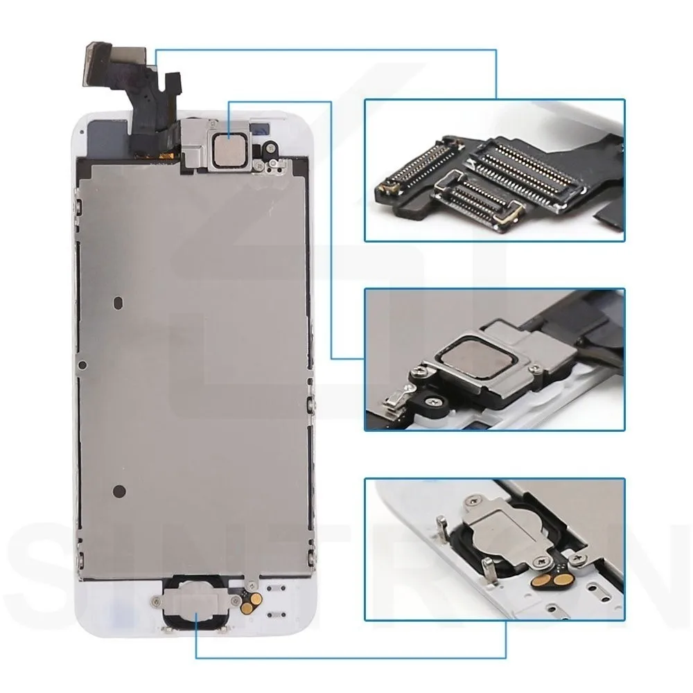 Sintron OEM для iPhone 5 Замена экрана полностью собранная белая панель дисплея включая