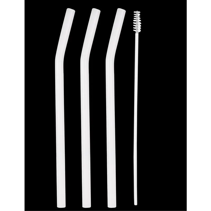 4 шт./кор. гнутое стекло соломинки Очиститель Щетка пластиковая коробка
