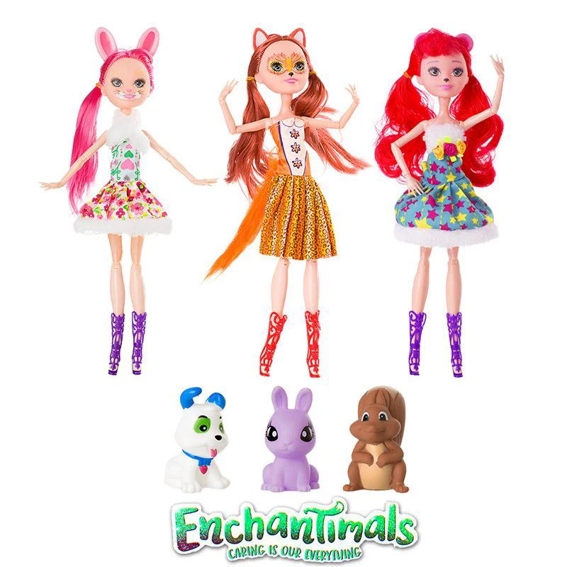 2019 горячая распродажа 3 шт./лот Enchantimals кукла игрушка для девочки Ограниченная
