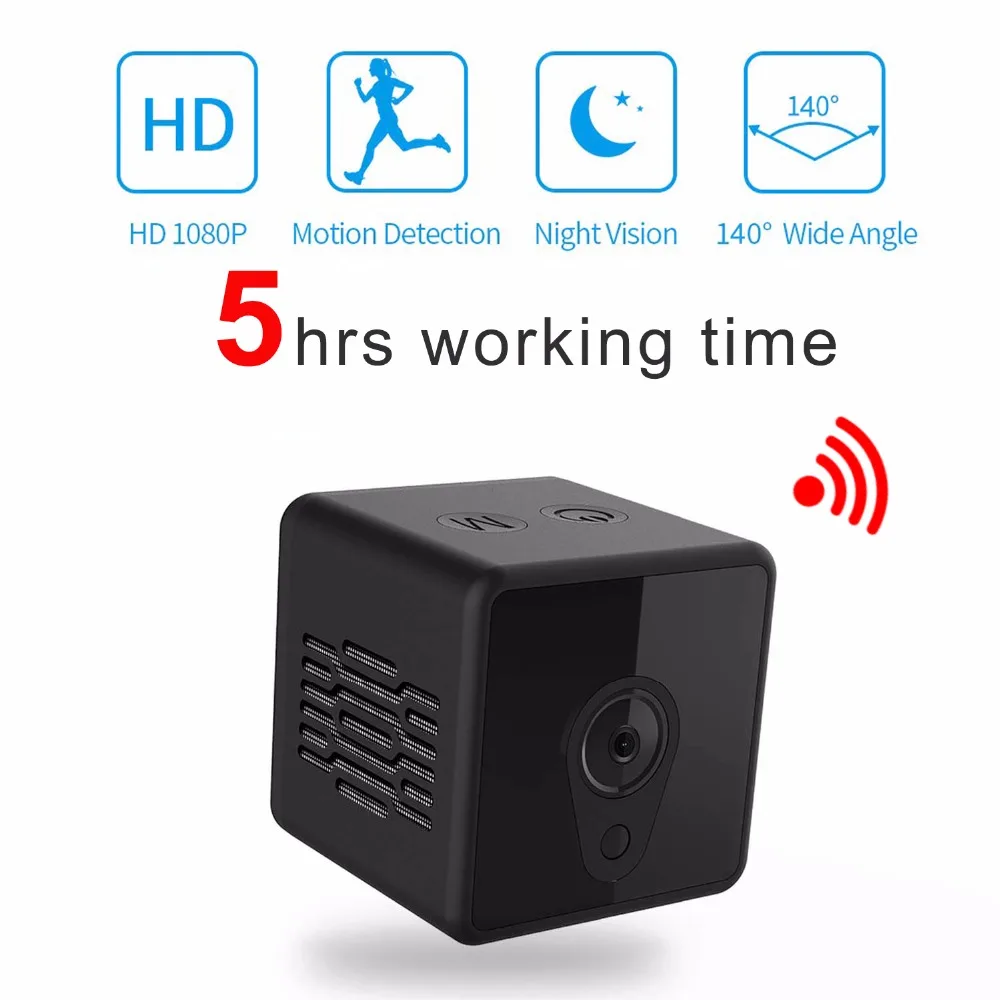 IInvisible ночная версия Wi Fi IP мини Камера Беспроводной 1080P для видео Запись Поддержка