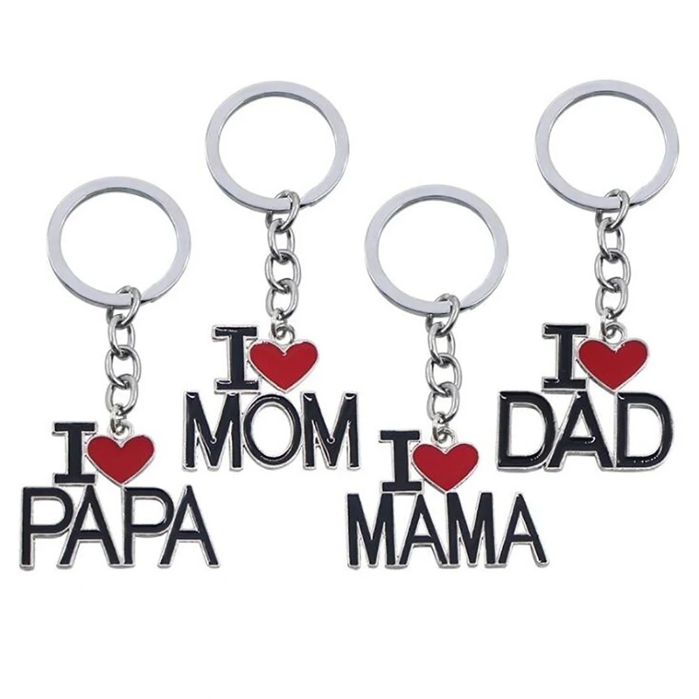 Брелок с надписью I Love Mom папа мама подарок 2020 | Украшения и аксессуары
