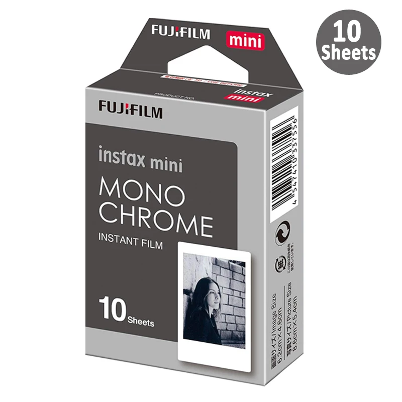 Fujifilm Instax Mini пленка монохромная моно пленка 10-100 листов для мгновенной мини 9 мини 8 8 плюс 70 90 25 7s камера SP-1 SP-2 - Цвет: 10 Sheets