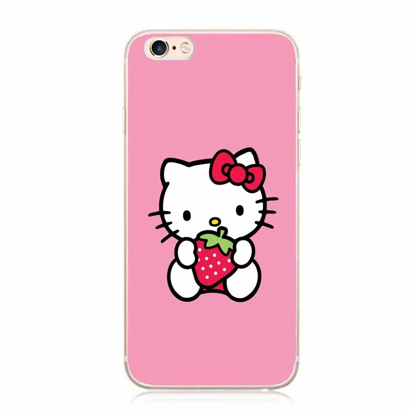 TPU IMIDO hello kitty Мягкий ТПУ силиконовый чехол подходит для Apple iPhone X XR XS Max 8 для iPhone 7 8 6 6S Plus 5 5S чехлы для телефонов - Цвет: TPU