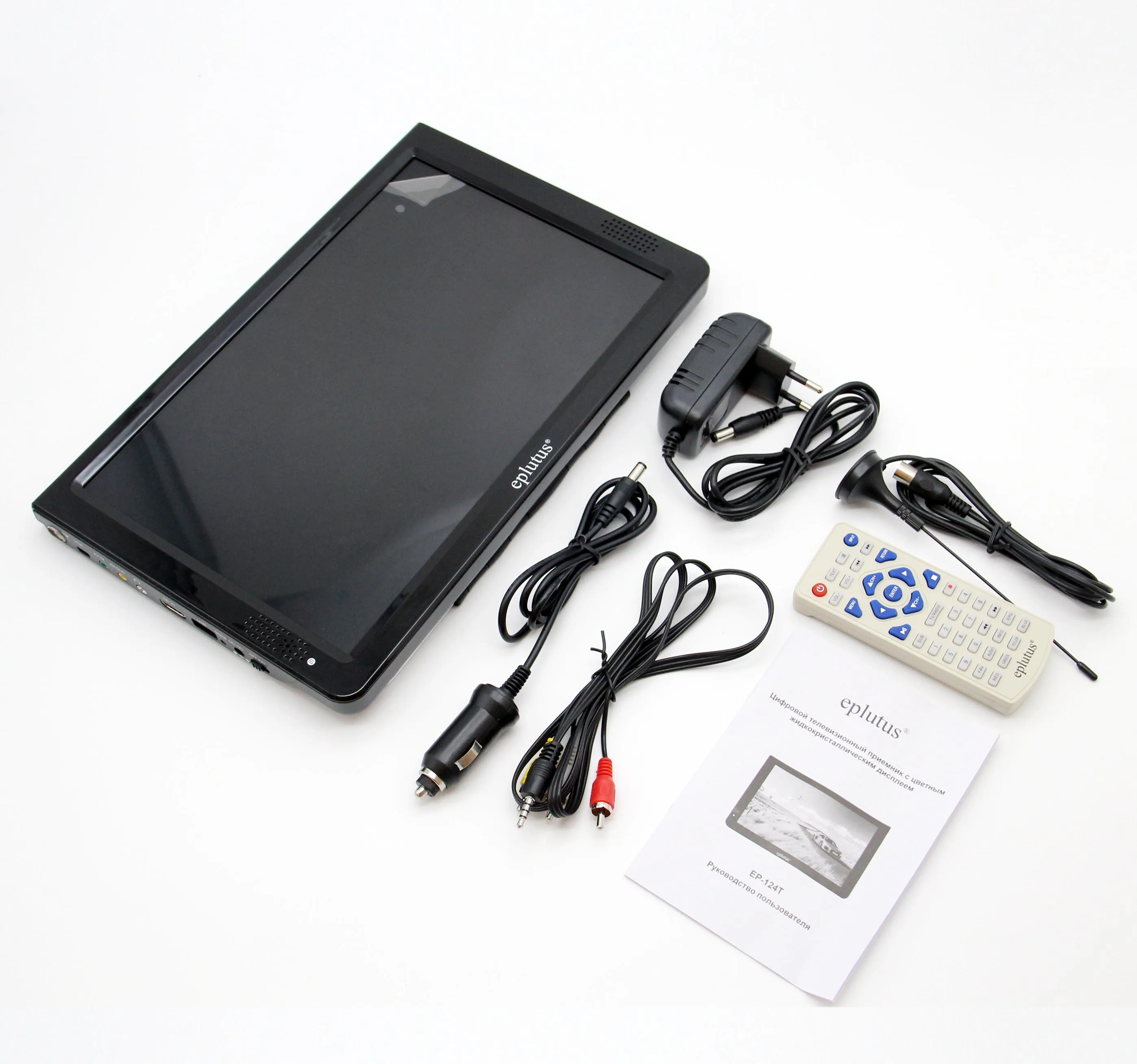 Portable TV for car DVB-T2 Digital tuner Analog mini small auto television Eplutus EP 124T 12.1 inch USB HDMI | Автомобили и