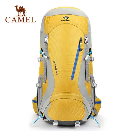 CAMEL 50L мужской и женский многофункциональный повседневный спортивный рюкзак, водонепроницаемые сумки для пеших прогулок и путешествий - Цвет: yellow