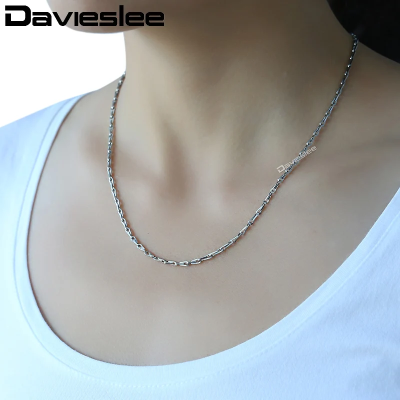 Davieslee тонкое мужское женское ожерелье цепочка модные ювелирные изделия из