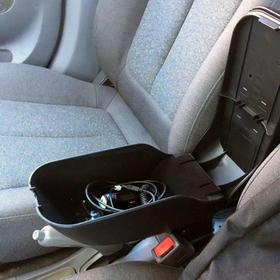 Для Hyundai Accent Tagaz Автомобильный подлокотник с внутренним боксом и сдвижной крышкой