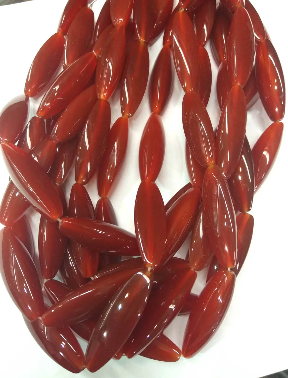 

Long Rice Triangle Facete Natural Agate gemstone Barrel egg Carved Letter onyx agate Pendant loose beads 38x12mm full strand 16"