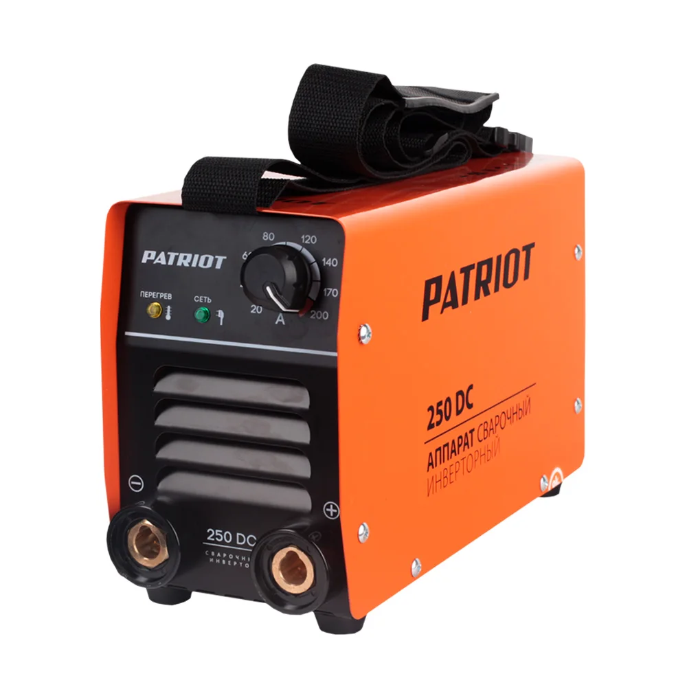 Аппарат сварочный инверторный PATRIOT 250DC MMA Кейс (Выходной ток 20 200 А диаметр
